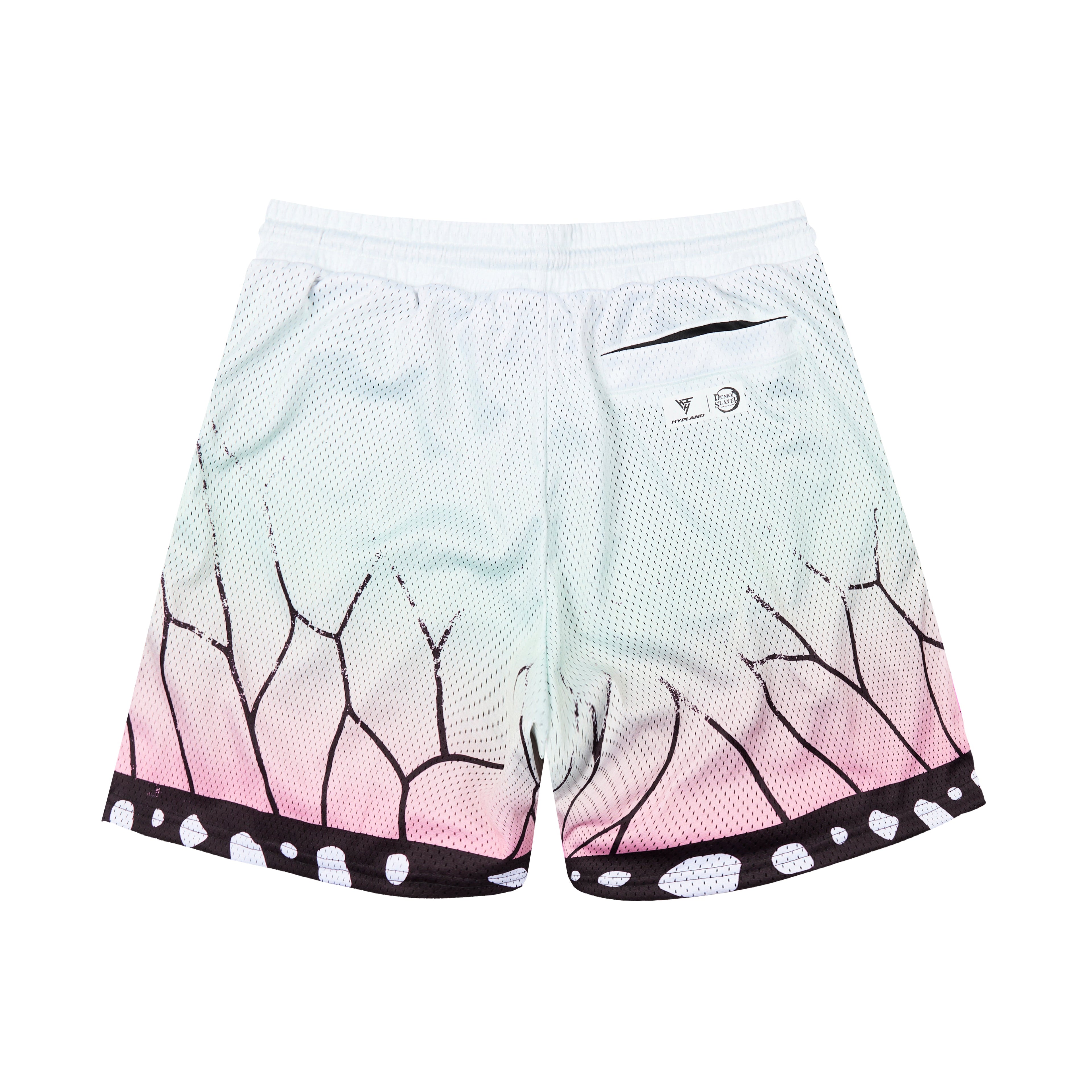 DEMON SLAYER SHINOBU MESH SHORTS (WHITE)