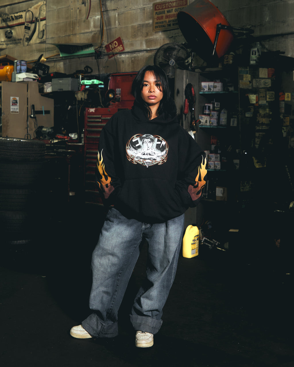 INITIAL D FUJI SINISTER HOODIE (BLACK)