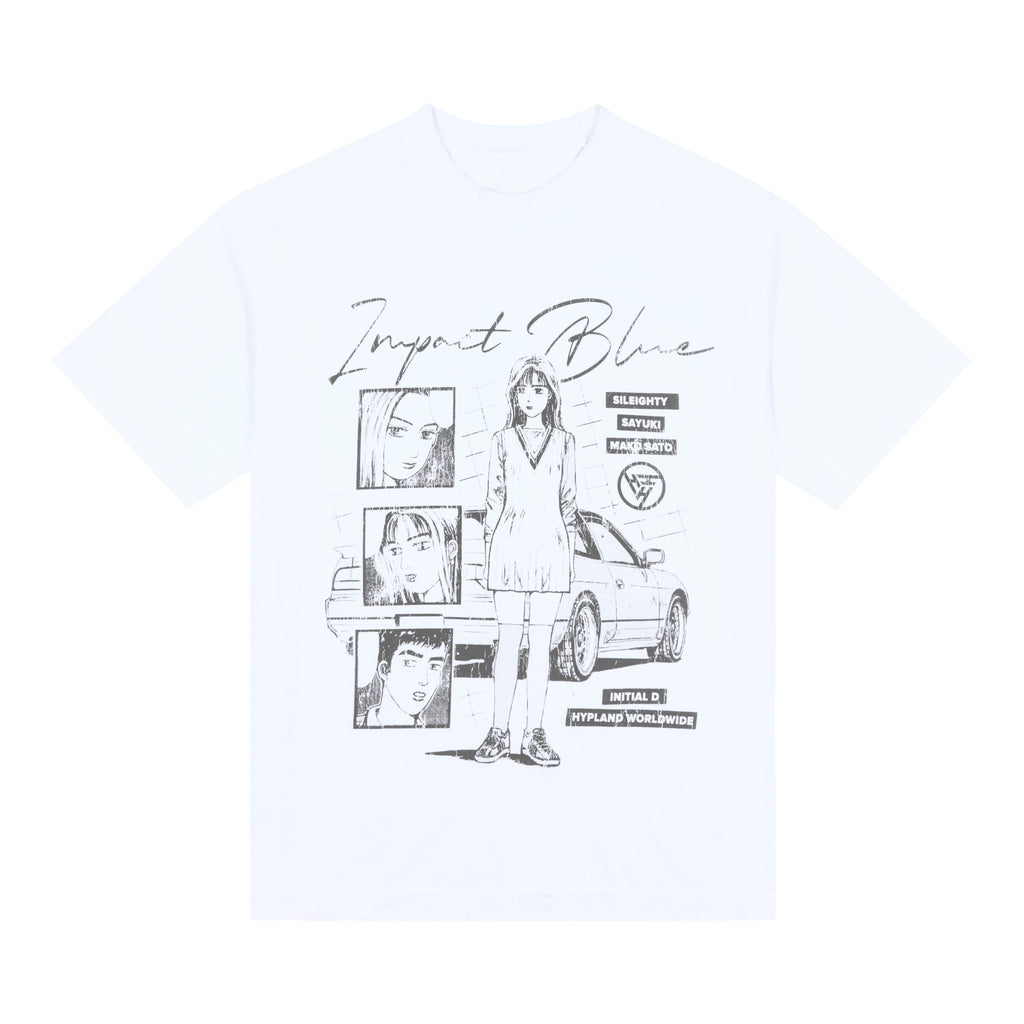 INITIAL D IMPACT BLUE SHIRT (WHITE)