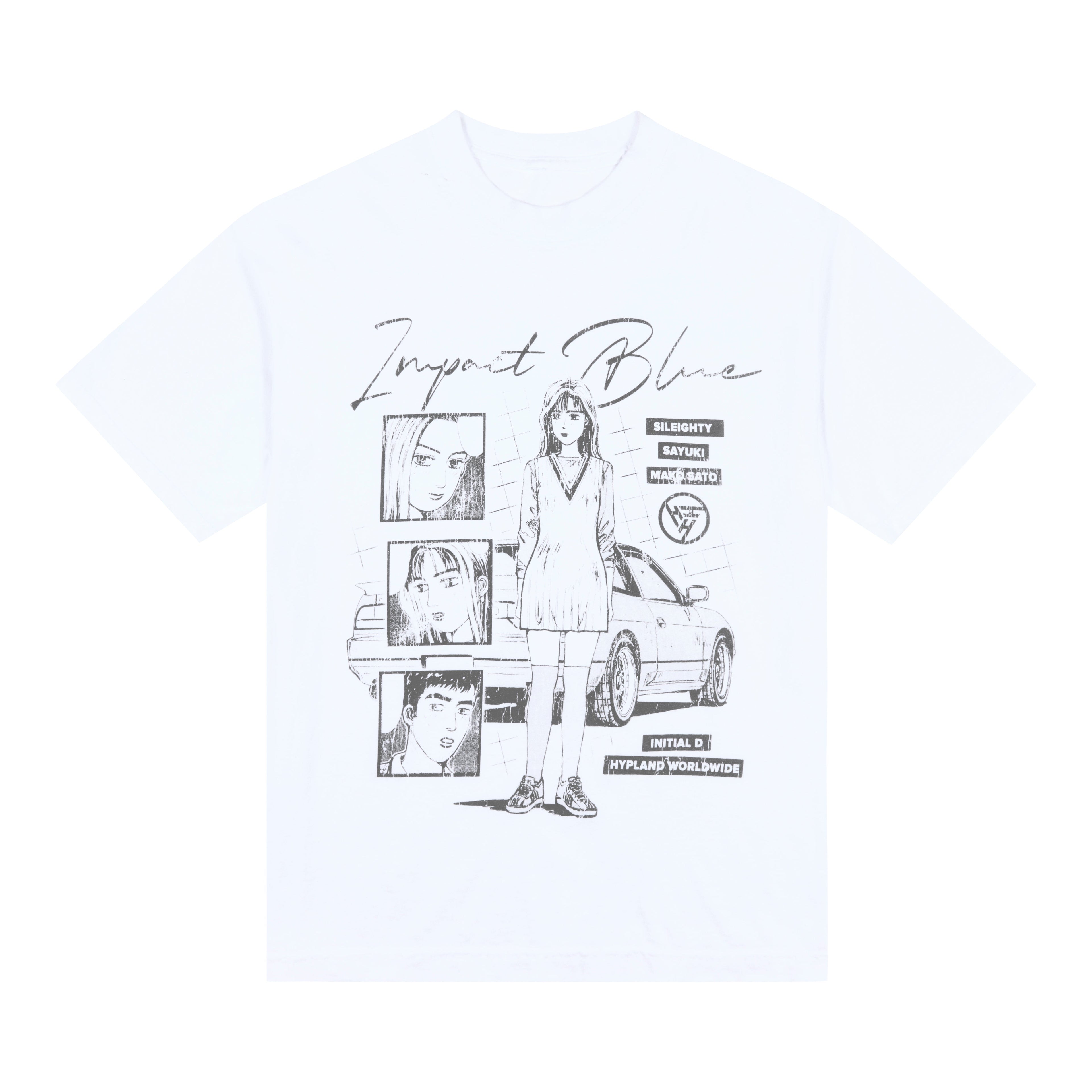 INITIAL D IMPACT BLUE SHIRT (WHITE)