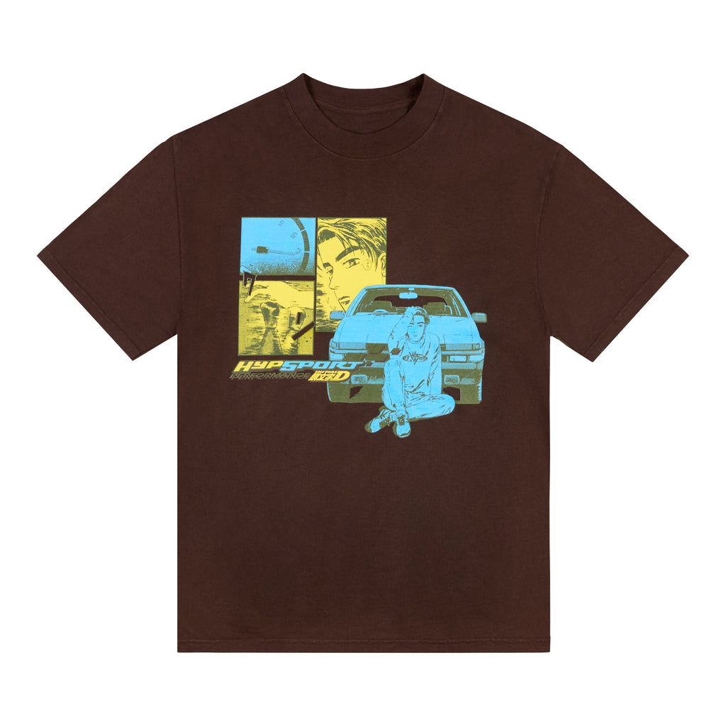 INITIAL D FUJIWARA SPORT SHIRT (CHOCOLATE)