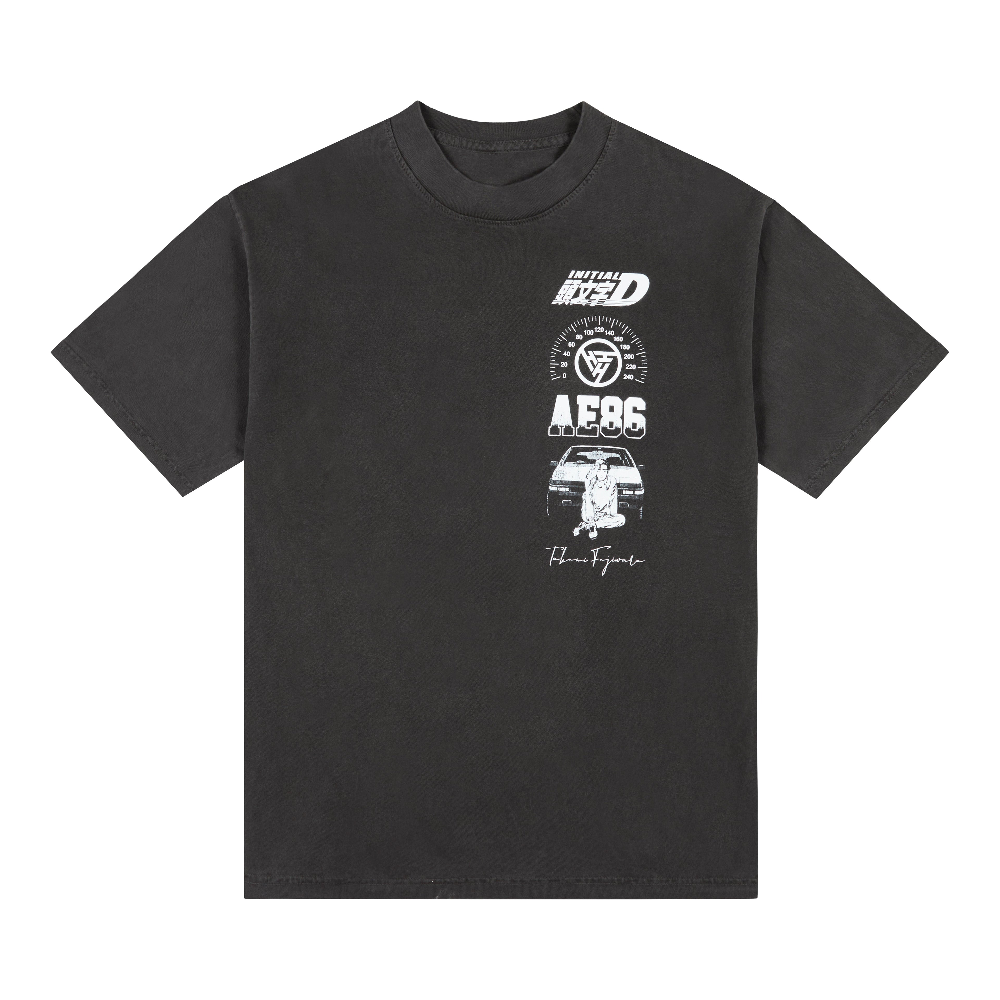 INITIAL D FUJIWARA 86 SHIRT (WASHED BLACK)
