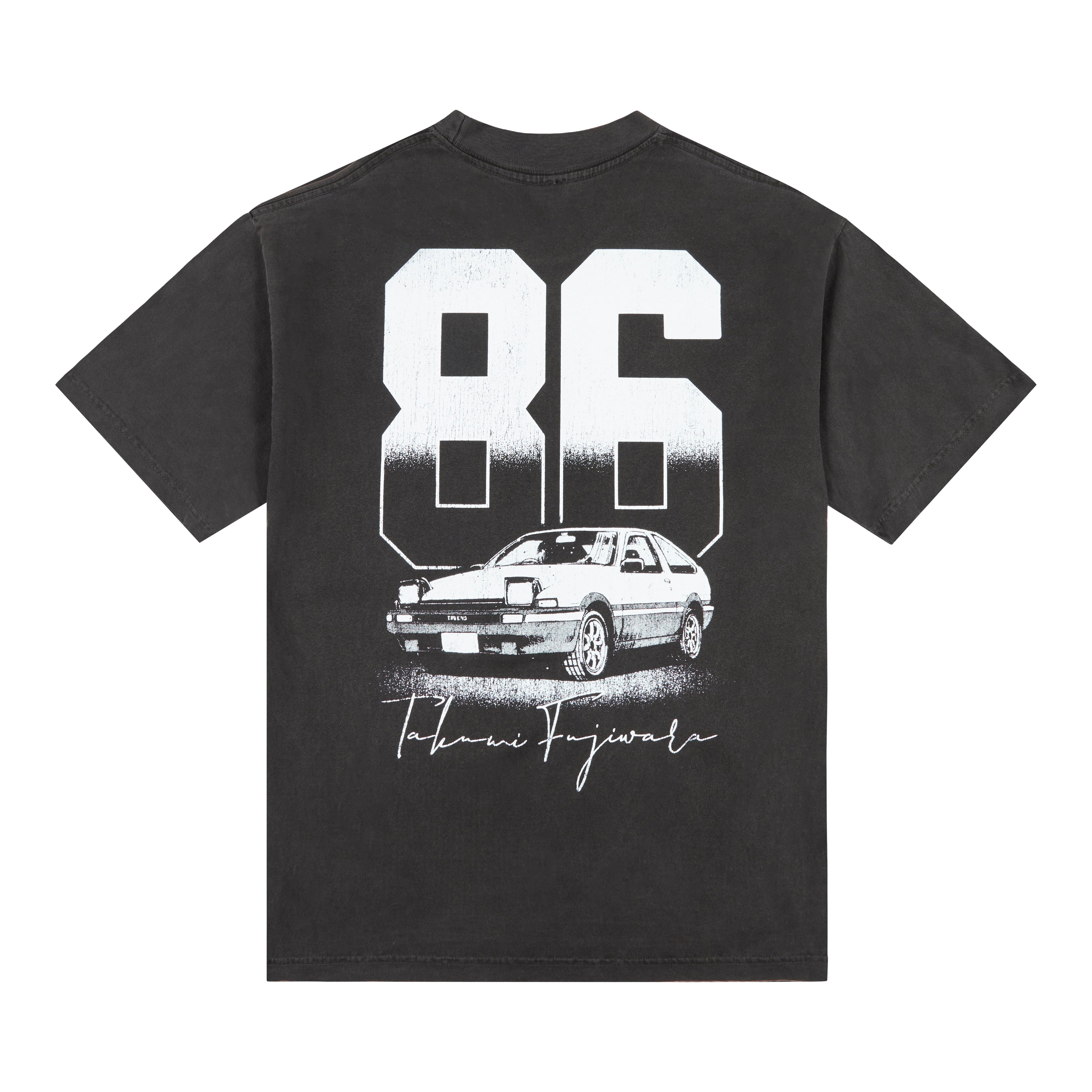 INITIAL D FUJIWARA 86 SHIRT (WASHED BLACK)