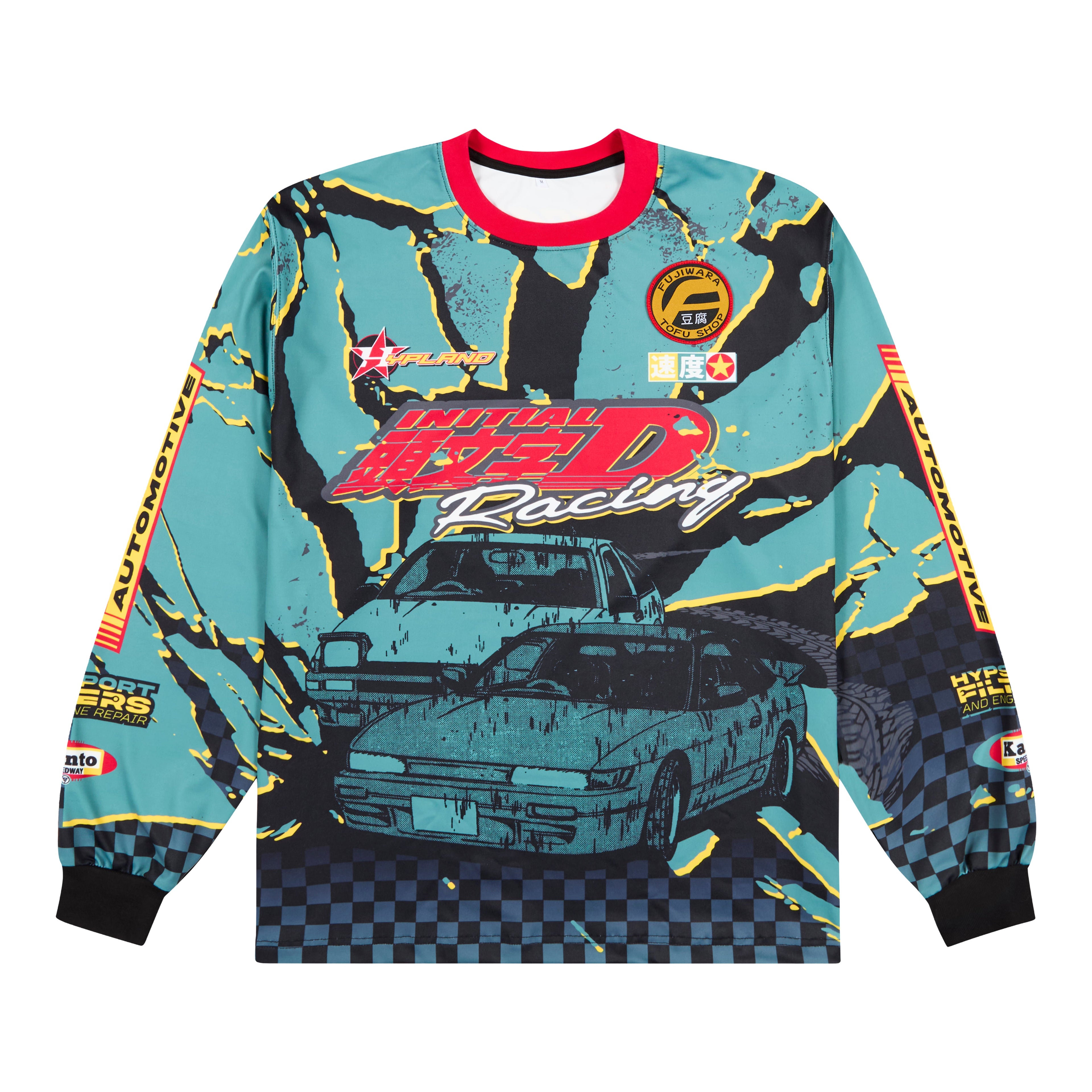 INITIAL D MOTO LONG SLEEVE SHIRT (GREEN)