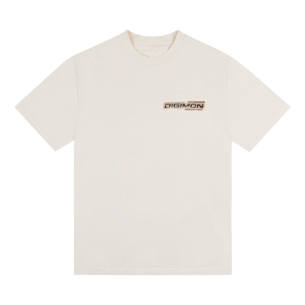 DIGIMON TAI GREYMON JUMBO PRINT SHIRT (OATMEAL)