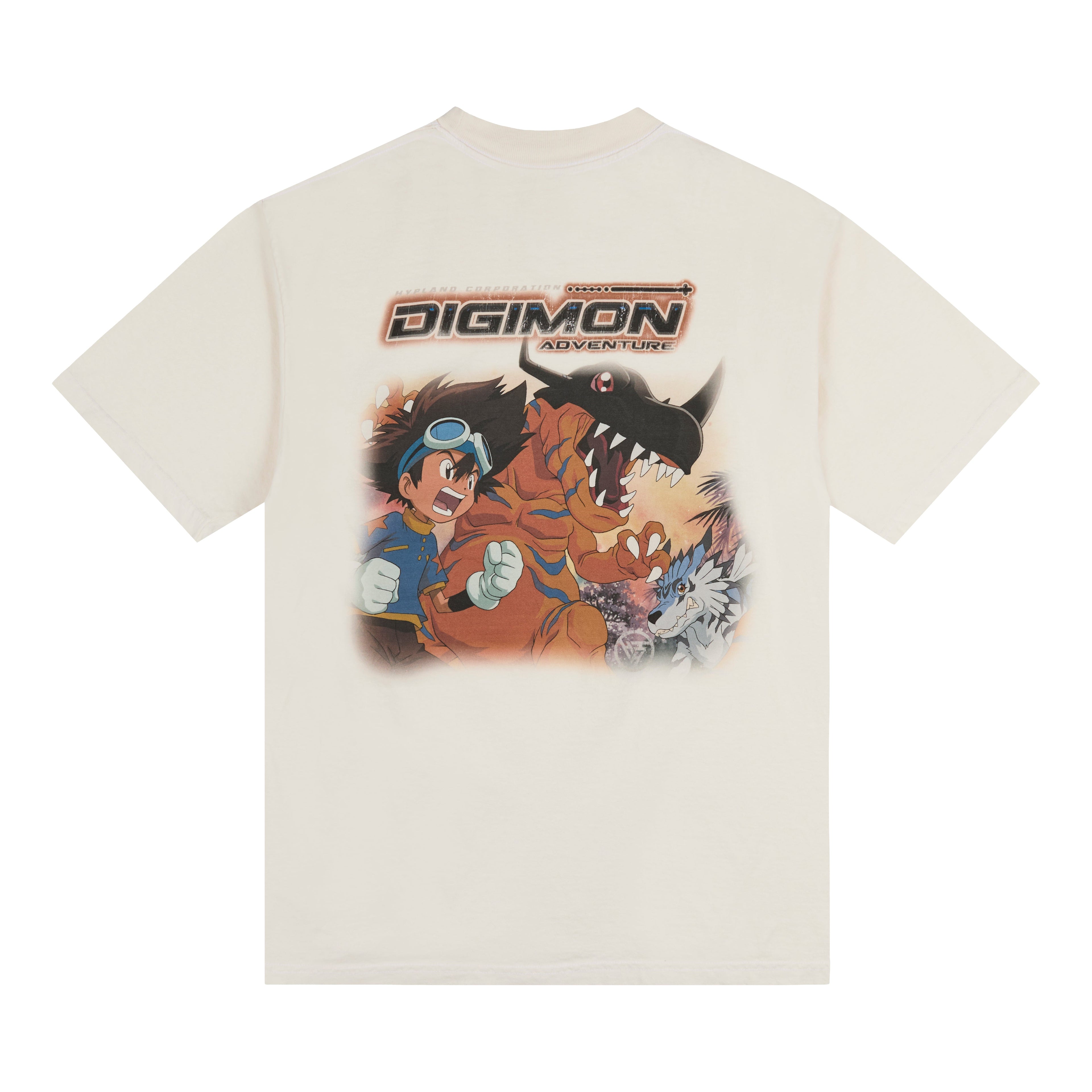 DIGIMON TAI GREYMON JUMBO PRINT SHIRT (OATMEAL)