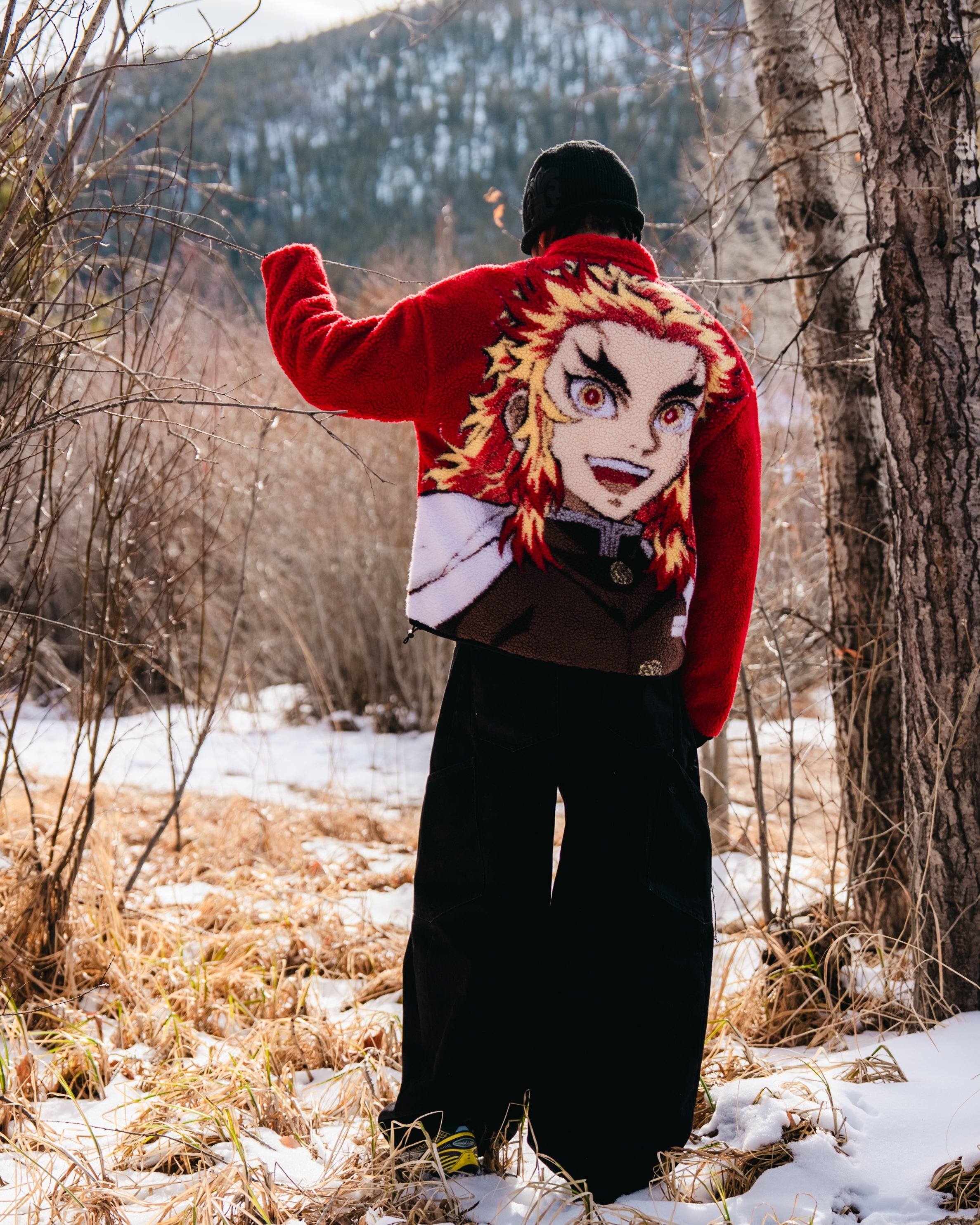 DEMON SLAYER RENGOKU SHERPA JACKET (RED)