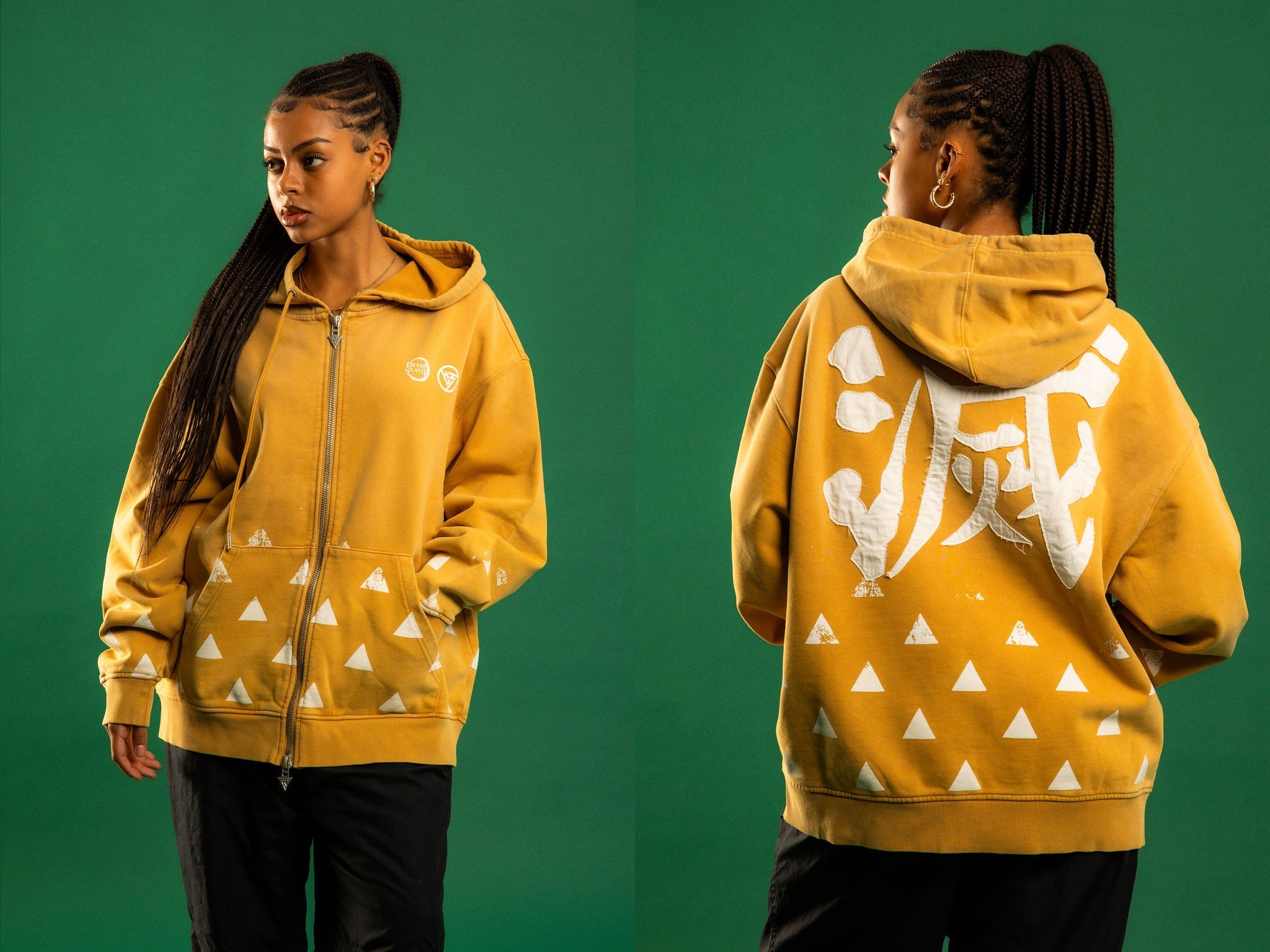 DEMON SLAYER ZENITSU GRADIENT HOODIE (MUSTARD)
