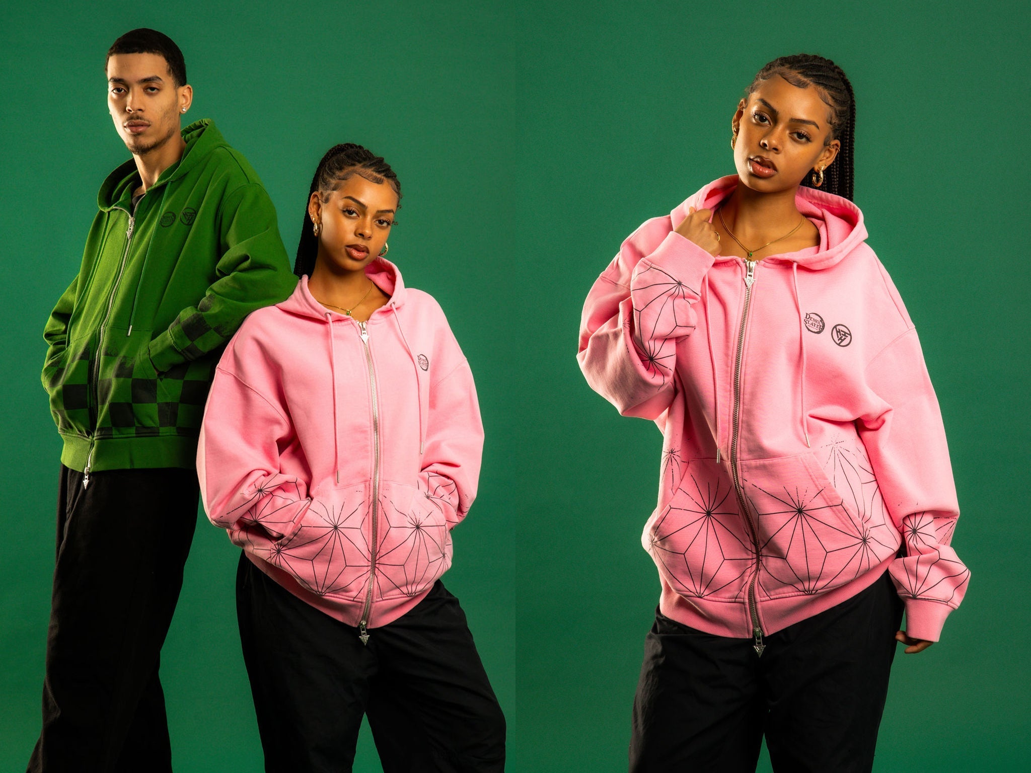 DEMON SLAYER NEZUKO GRADIENT HOODIE (PINK)