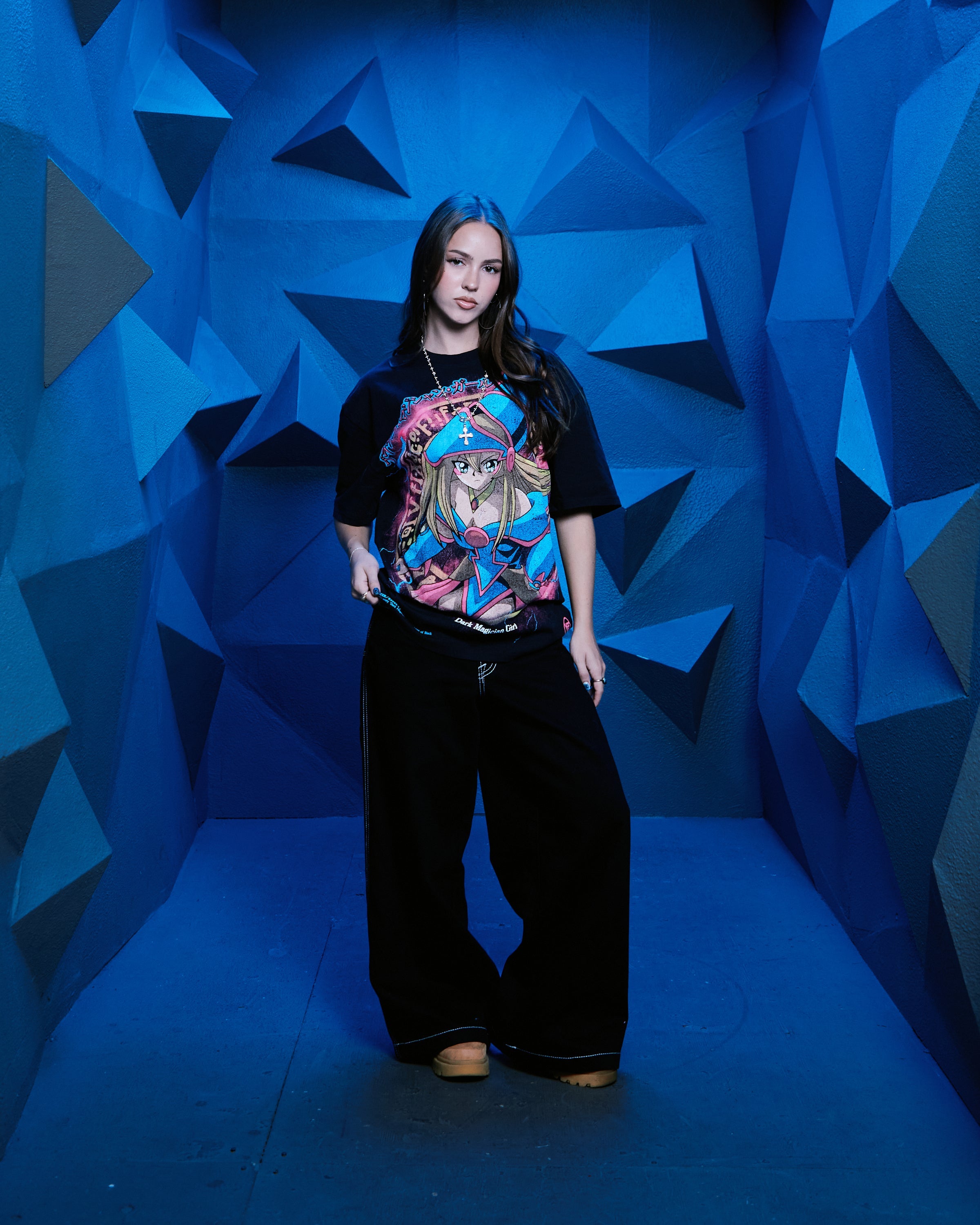 YUGIOH DARK MAGICIAN GIRL V1 JUMBO PRINT SHIRT (BLACK)