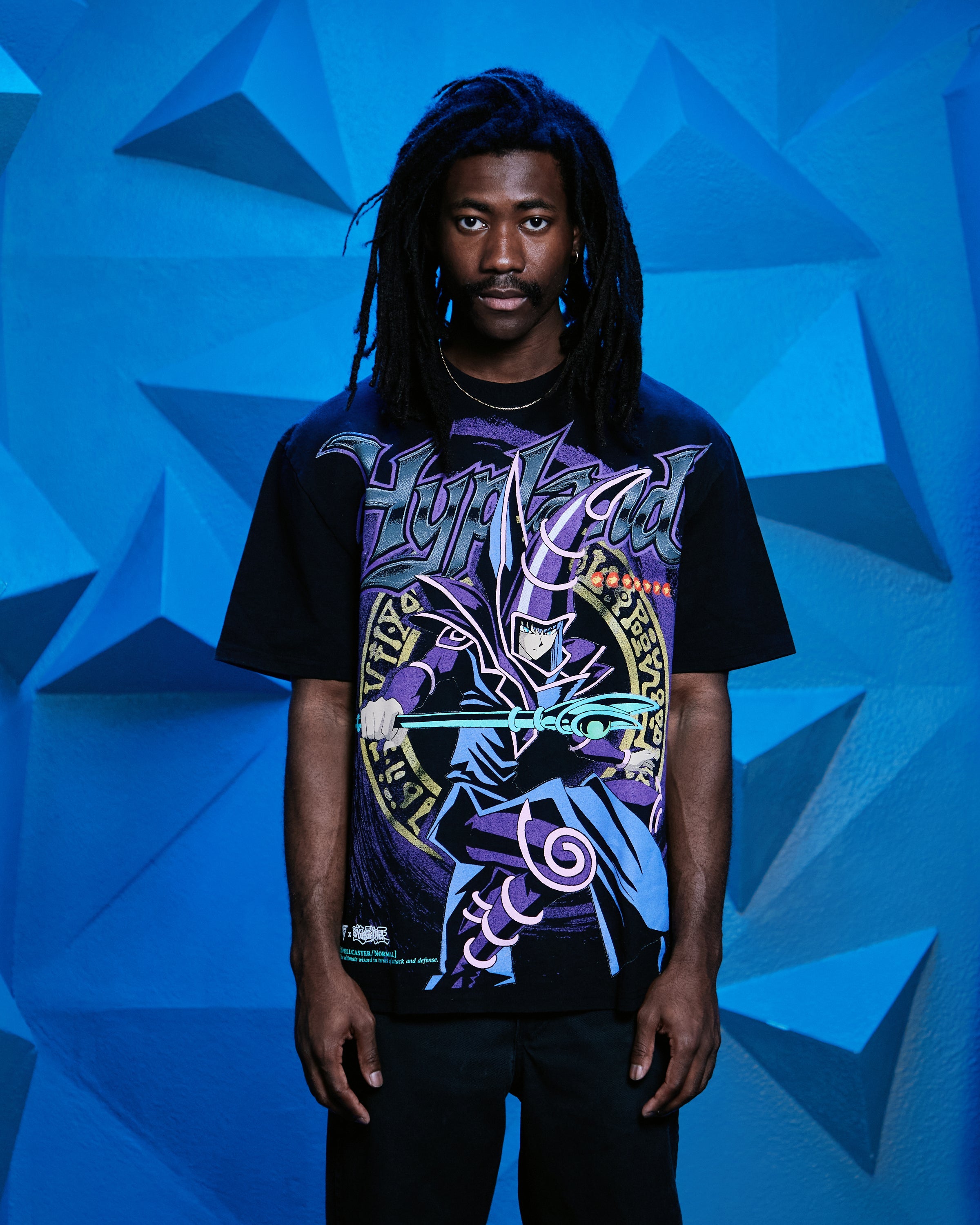 YUGIOH DARK MAGICIAN JUMBO PRINT SHIRT (BLACK)