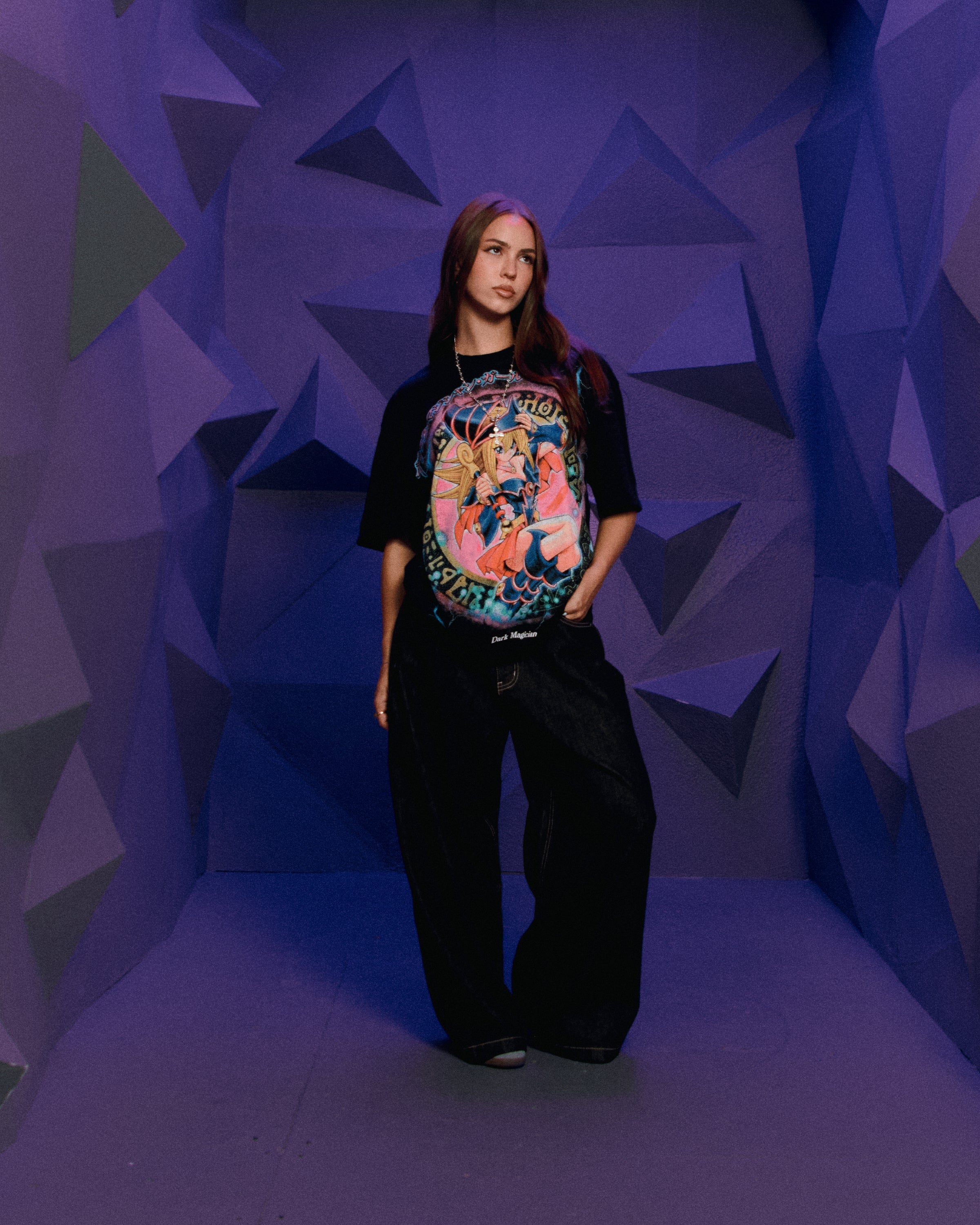YUGIOH DARK MAGICIAN GIRL V2 JUMBO PRINT SHIRT (BLACK)