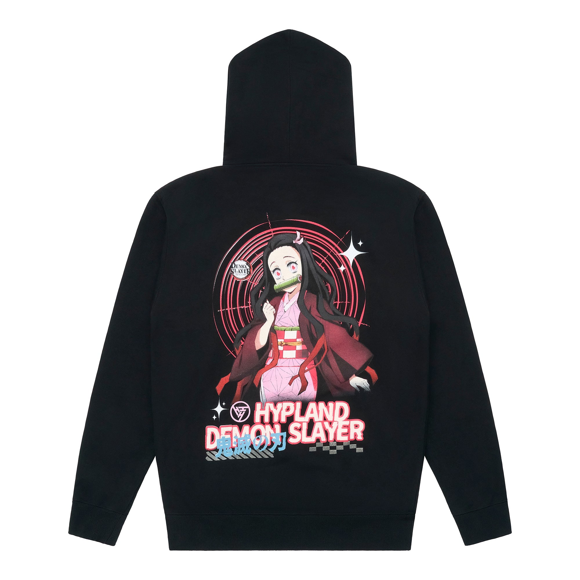 DEMON SLAYER NEZUKO ZIP UP HOODIE (BLACK)
