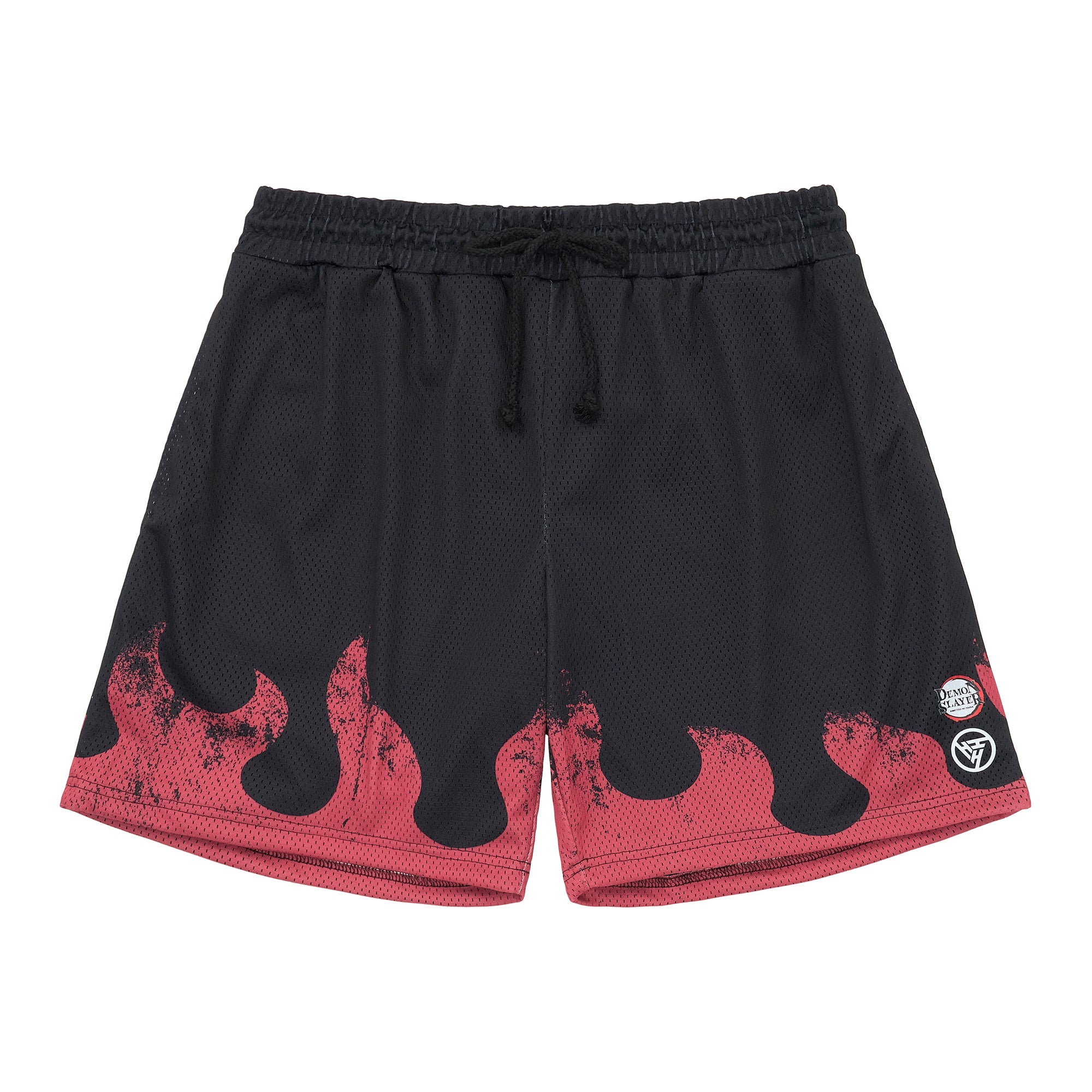DEMON SLAYER RENGOKU MESH SHORTS (BLACK)