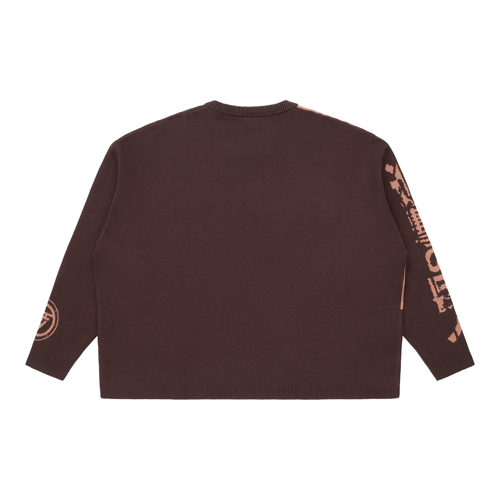 AOT COLOSSAL TITAN FACE SWEATER (BROWN)