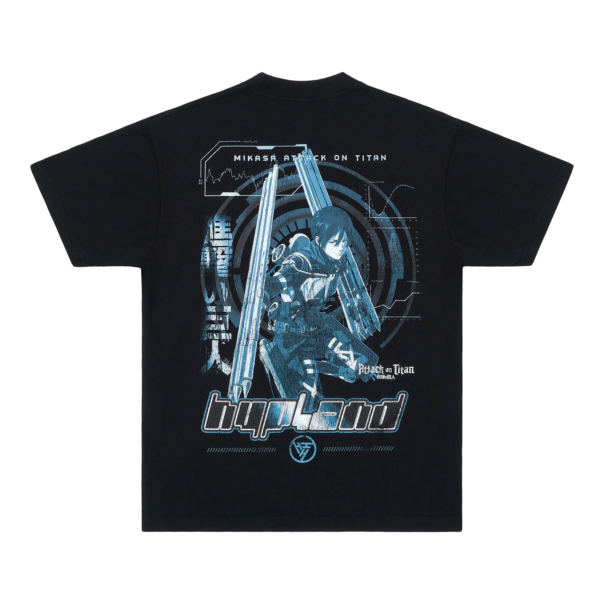 AOT MIKASA BATTLE SHIRT (BLACK)