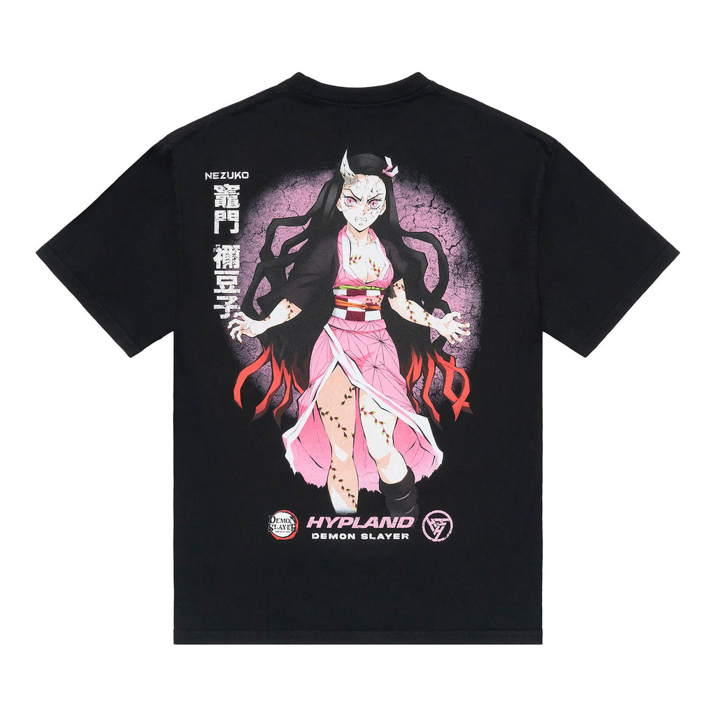 DEMON SLAYER SLAYER NEZUKO HALF DEMON SHIRT (BLACK)