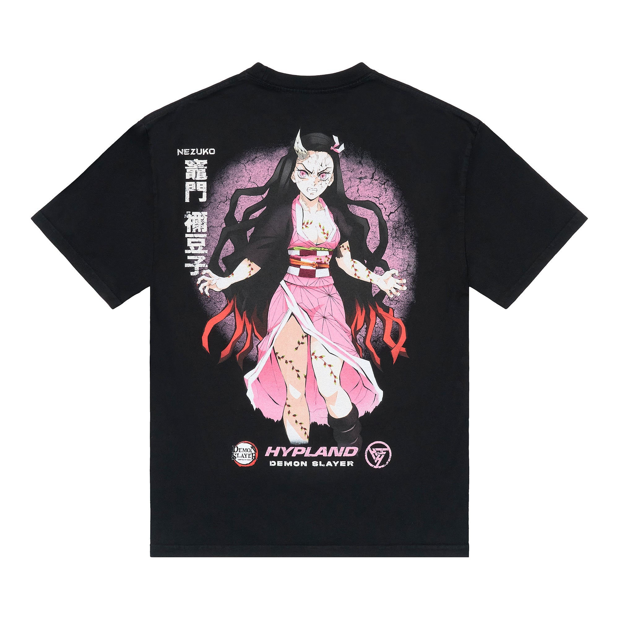 DEMON SLAYER SLAYER NEZUKO HALF DEMON SHIRT (BLACK)