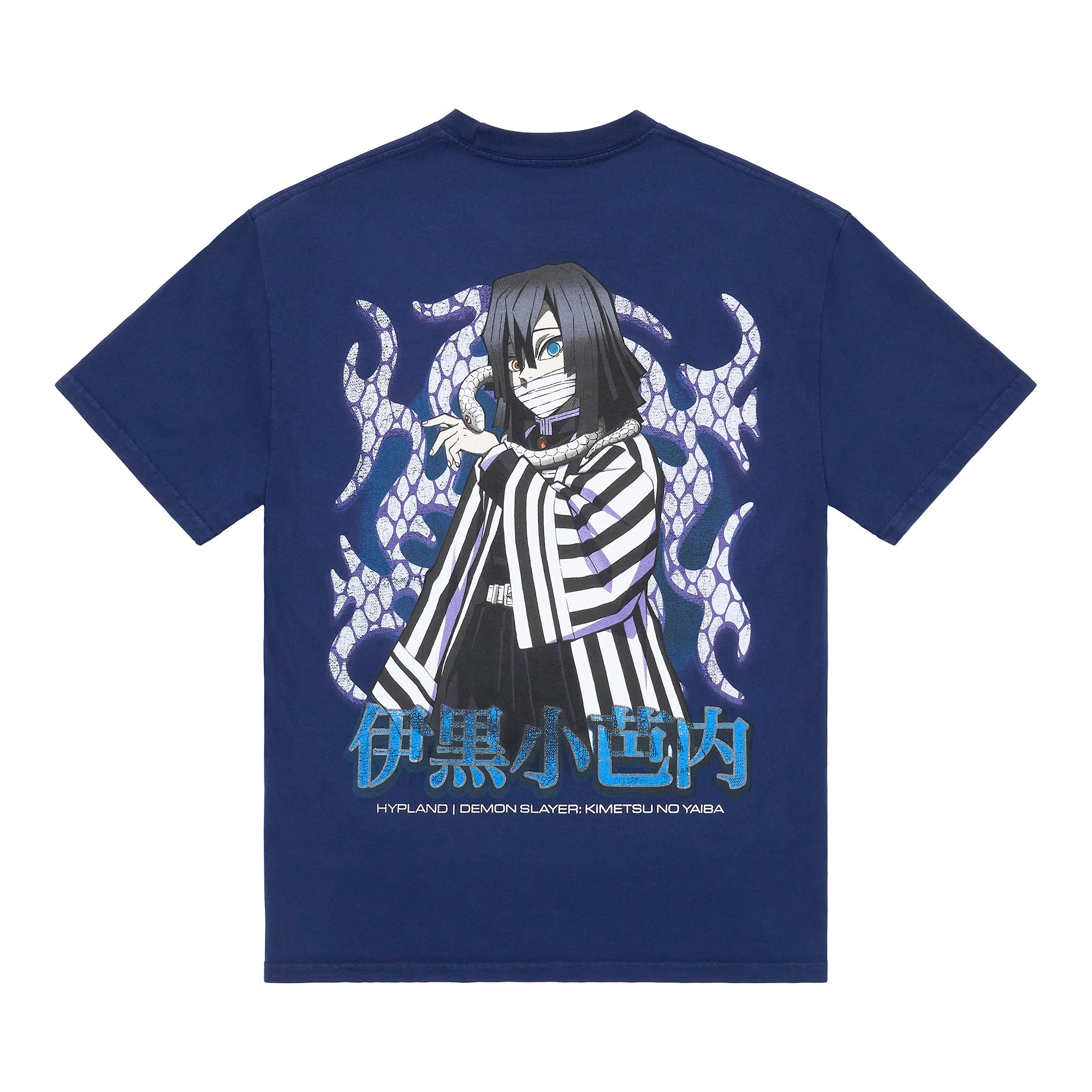 DEMON SLAYER OBANAI SNAKE SHIRT (NAVY)