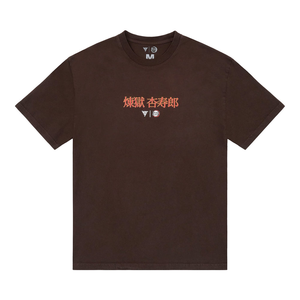 DEMON SLAYER RENGOKU AIR BRUSH SHIRT (CHOCOLATE)