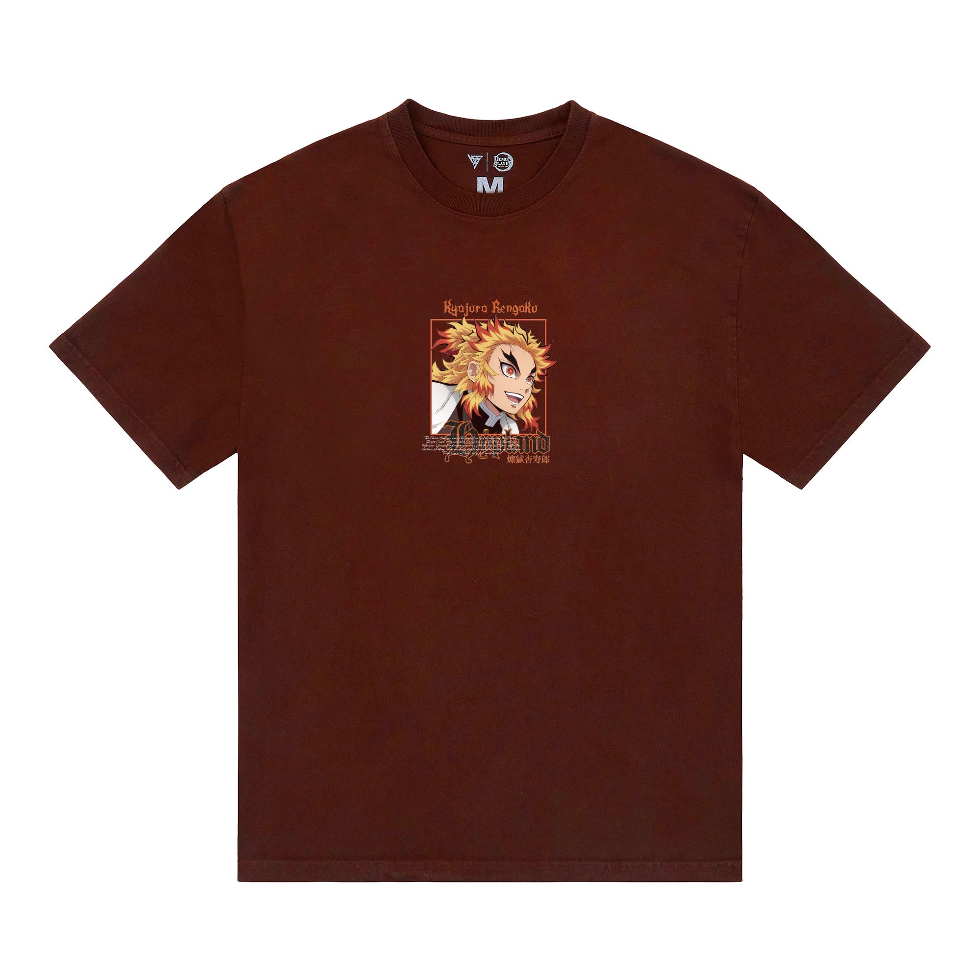 DEMON SLAYER RENGOKU FLAME SHIRT (BURGUNDY)
