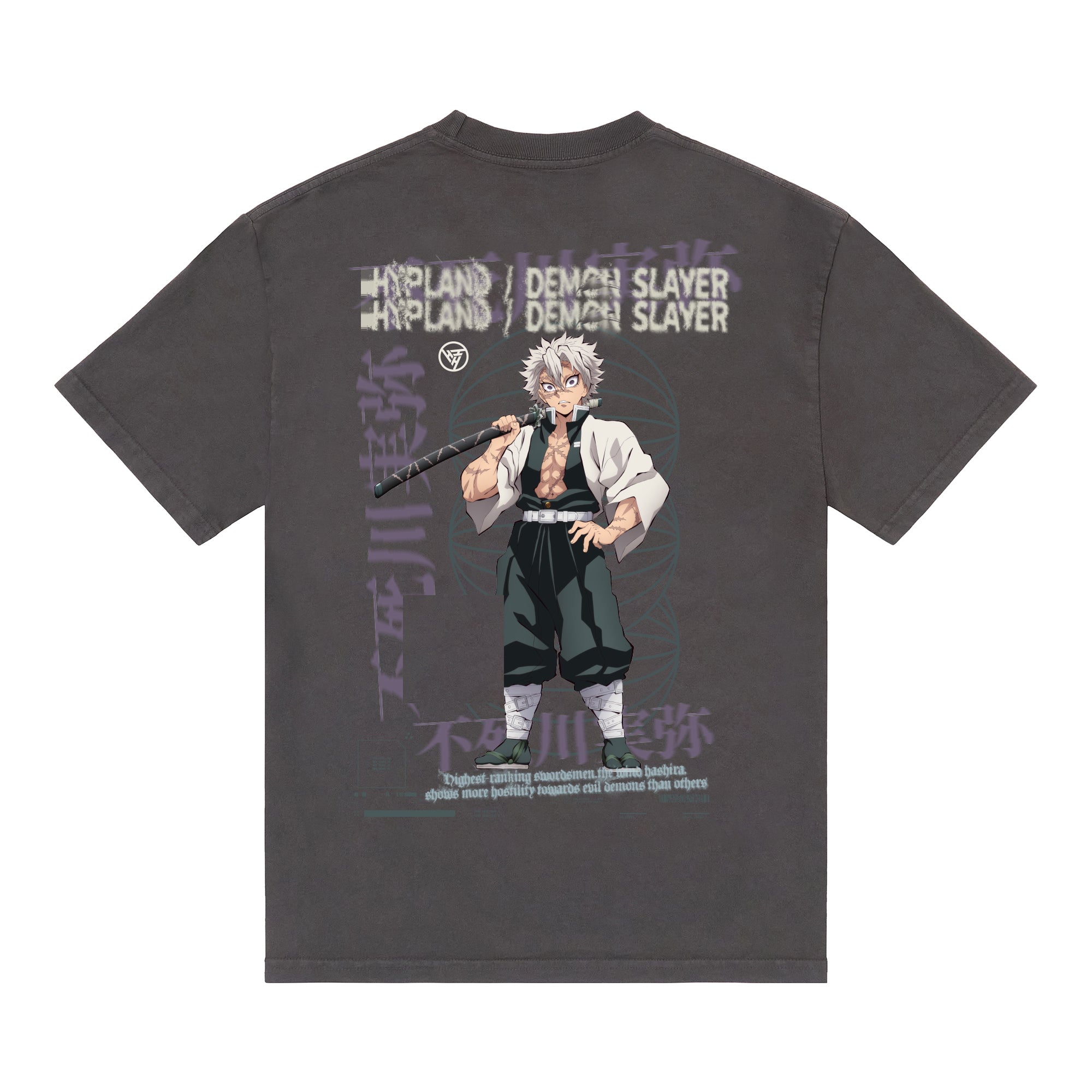 DEMON SLAYER SINISTER SHIRT (VINTAGE GREY)