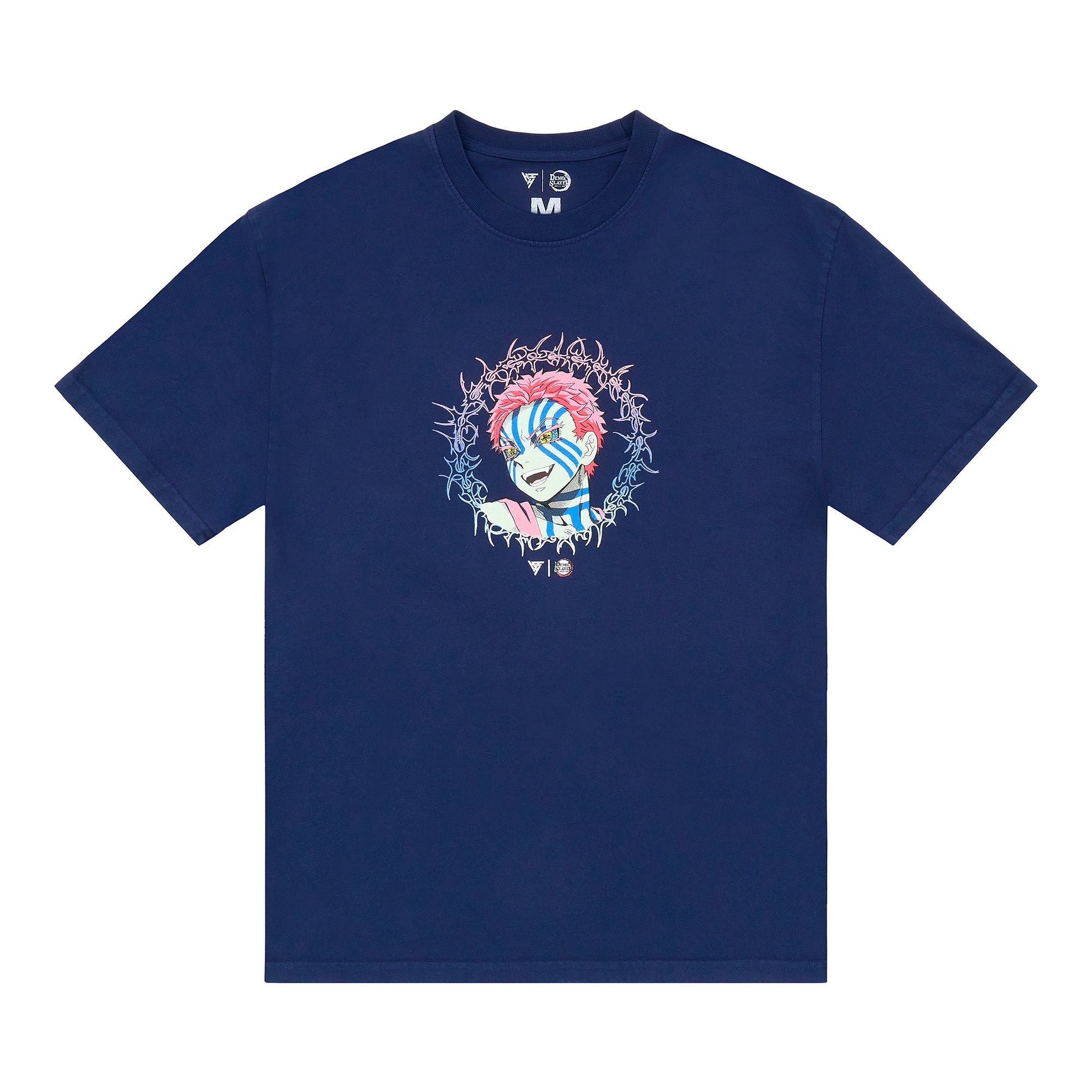 DEMON SLAYER AKAZA THORNS SHIRT (NAVY)
