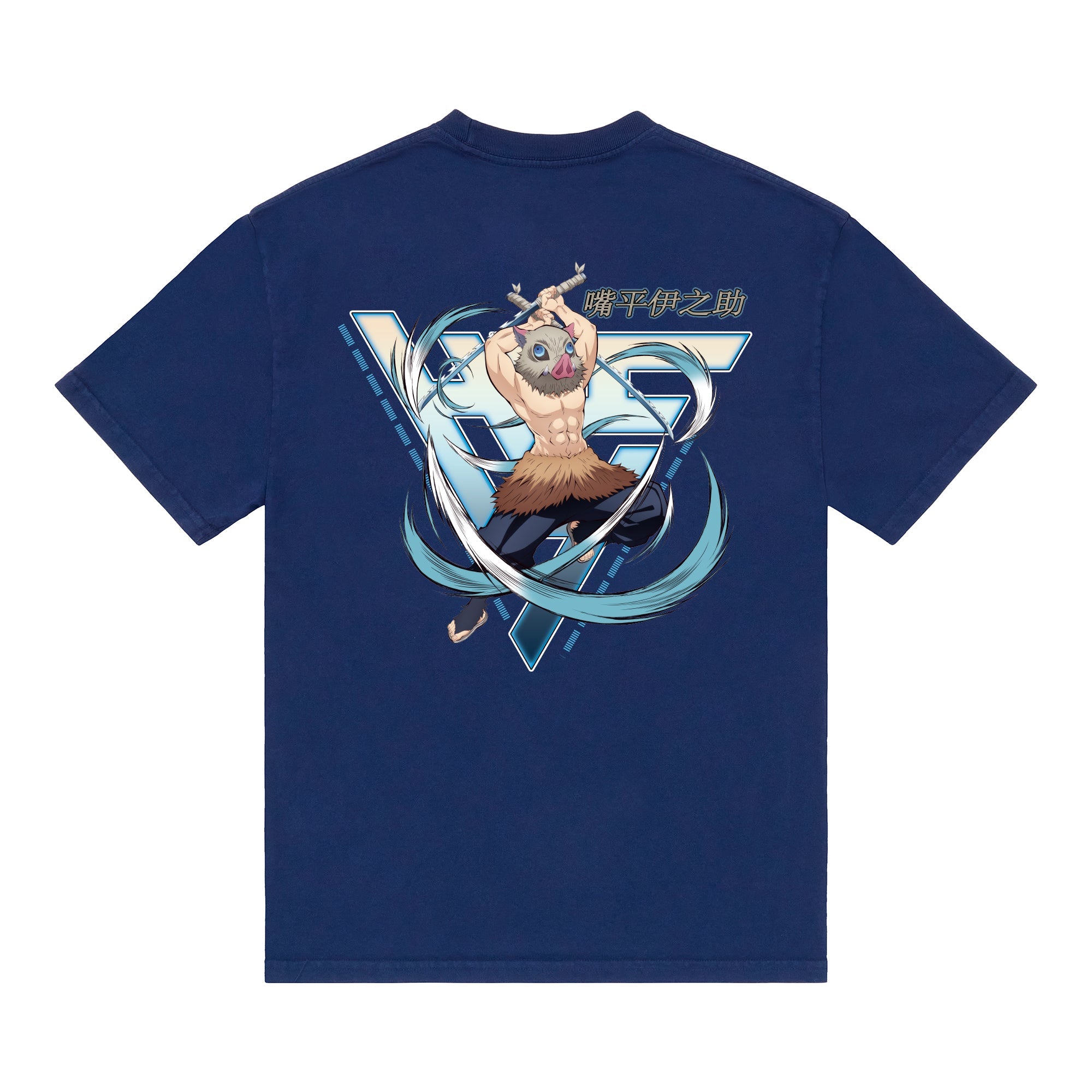 DEMON SLAYER INOSUKE SLICE SHIRT (NAVY)