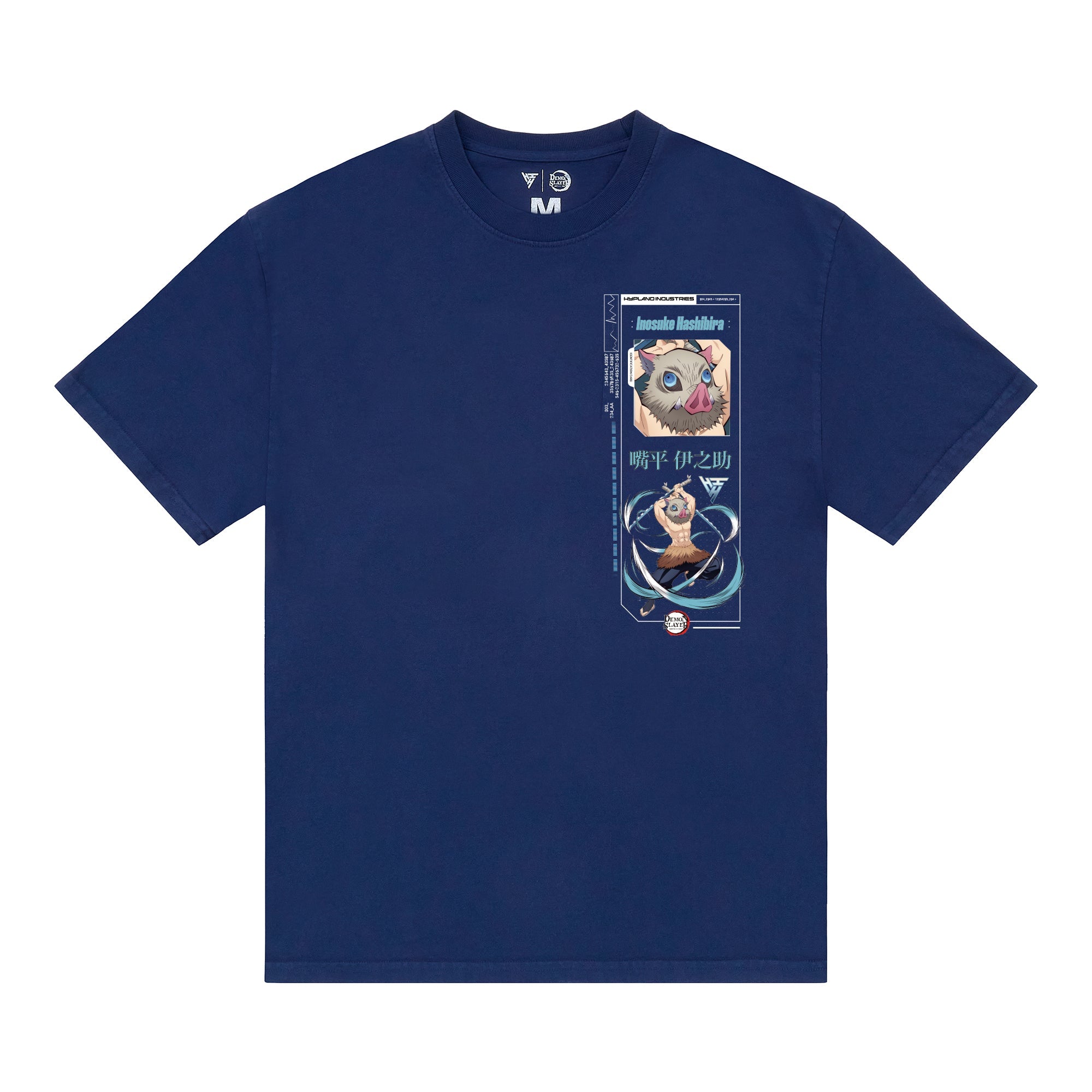 DEMON SLAYER INOSUKE SLICE SHIRT (NAVY)