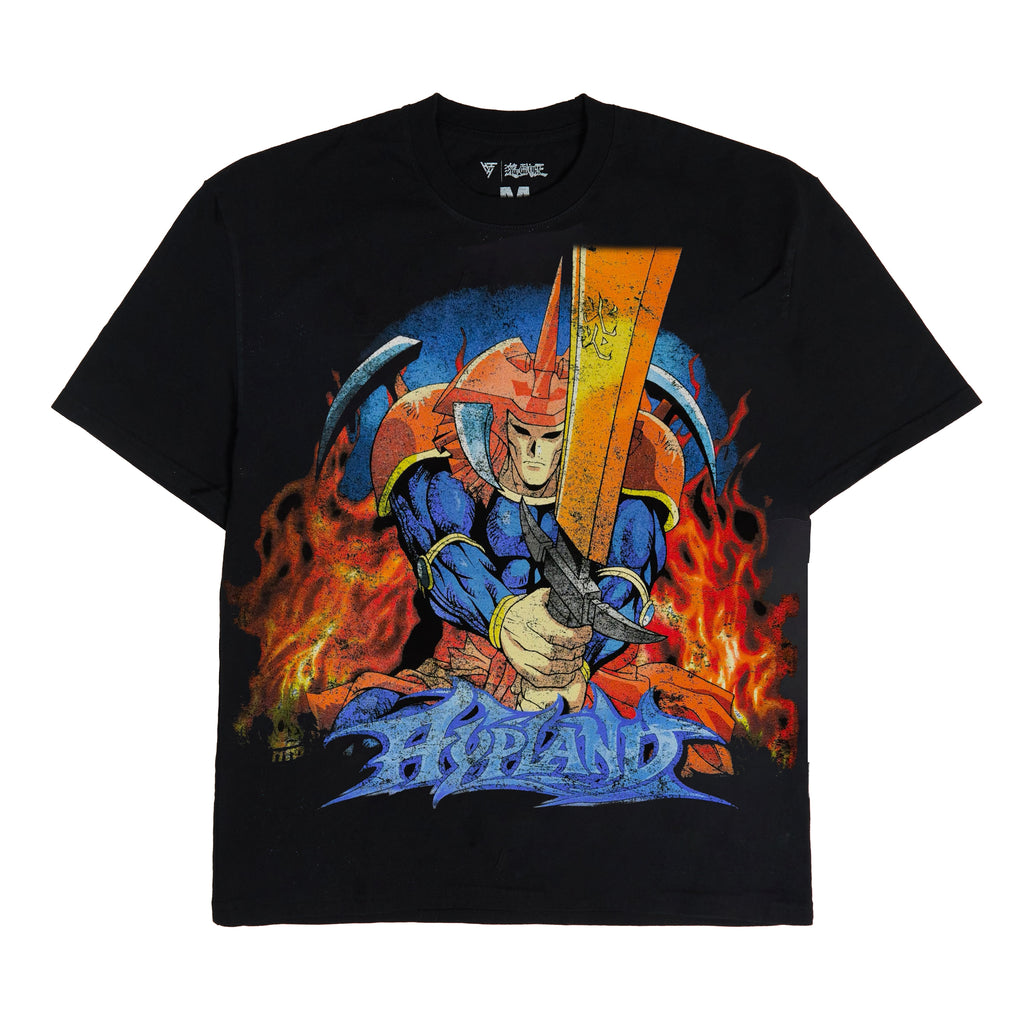 YUGIOH FLAME SWORDSMAN JUMBO PRINT SHIRT (BLACK)