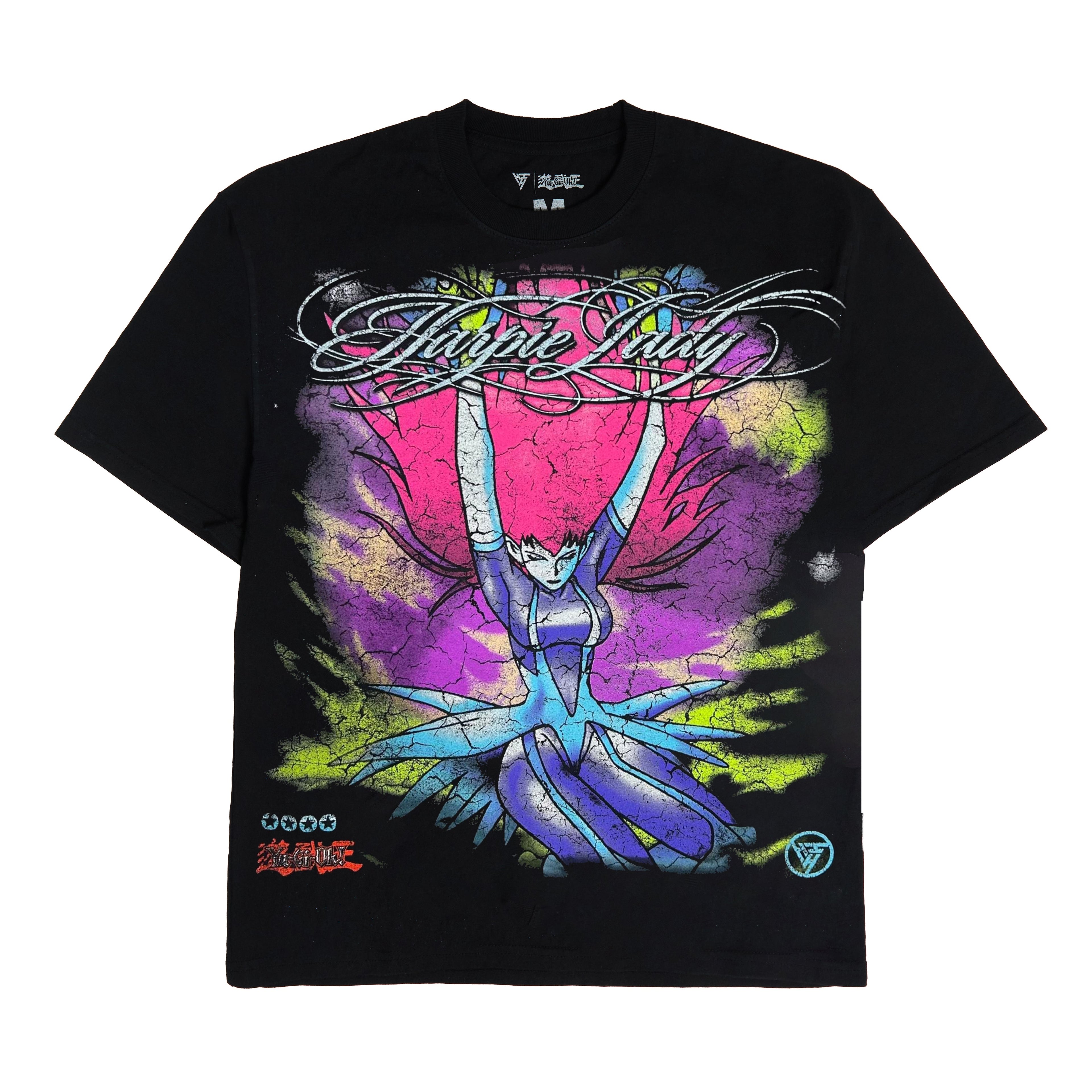 YUGIOH HARPIE LADY JUMBO PRINT SHIRT (BLACK)