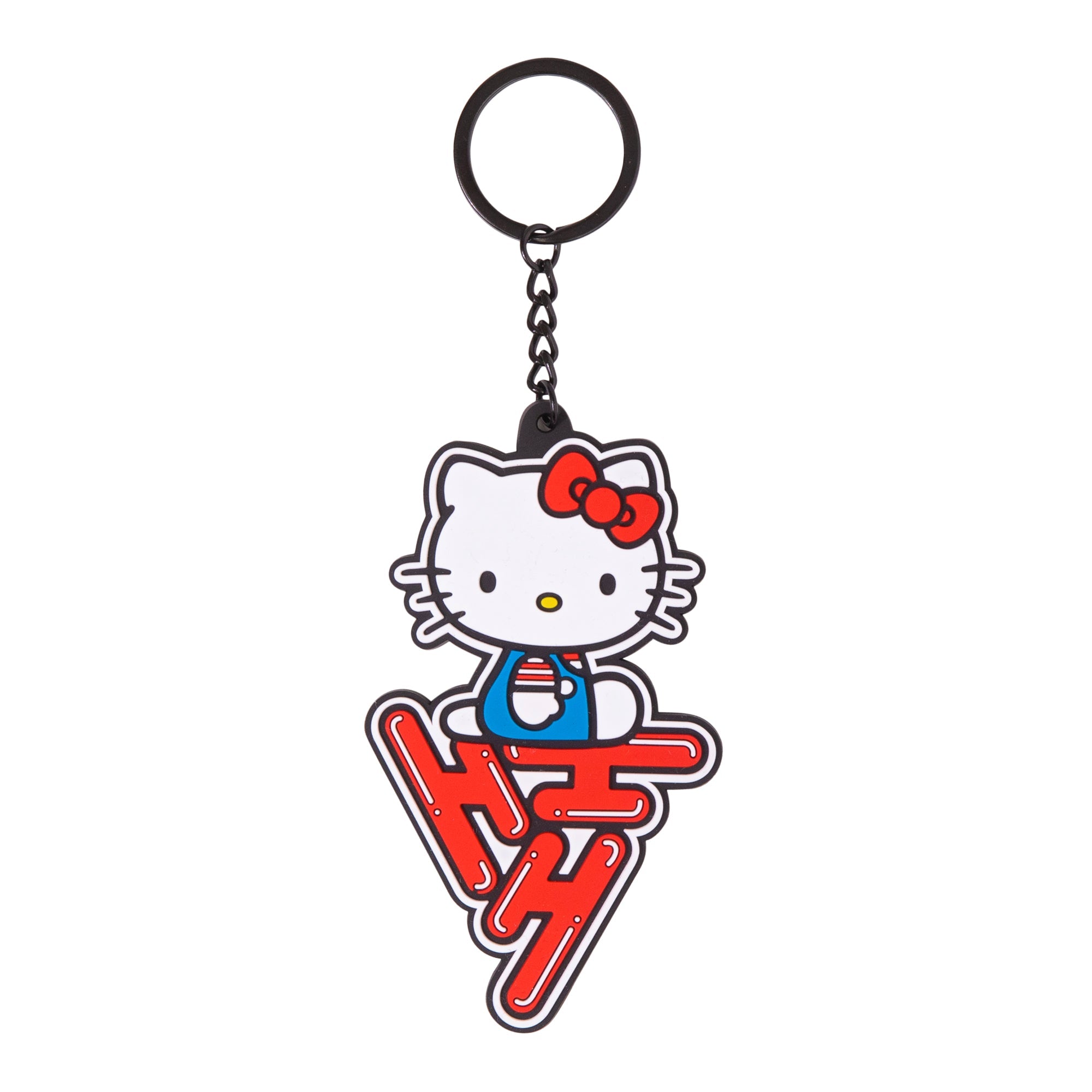 HELLO KITTY SITTING LOGO KEYCHAIN