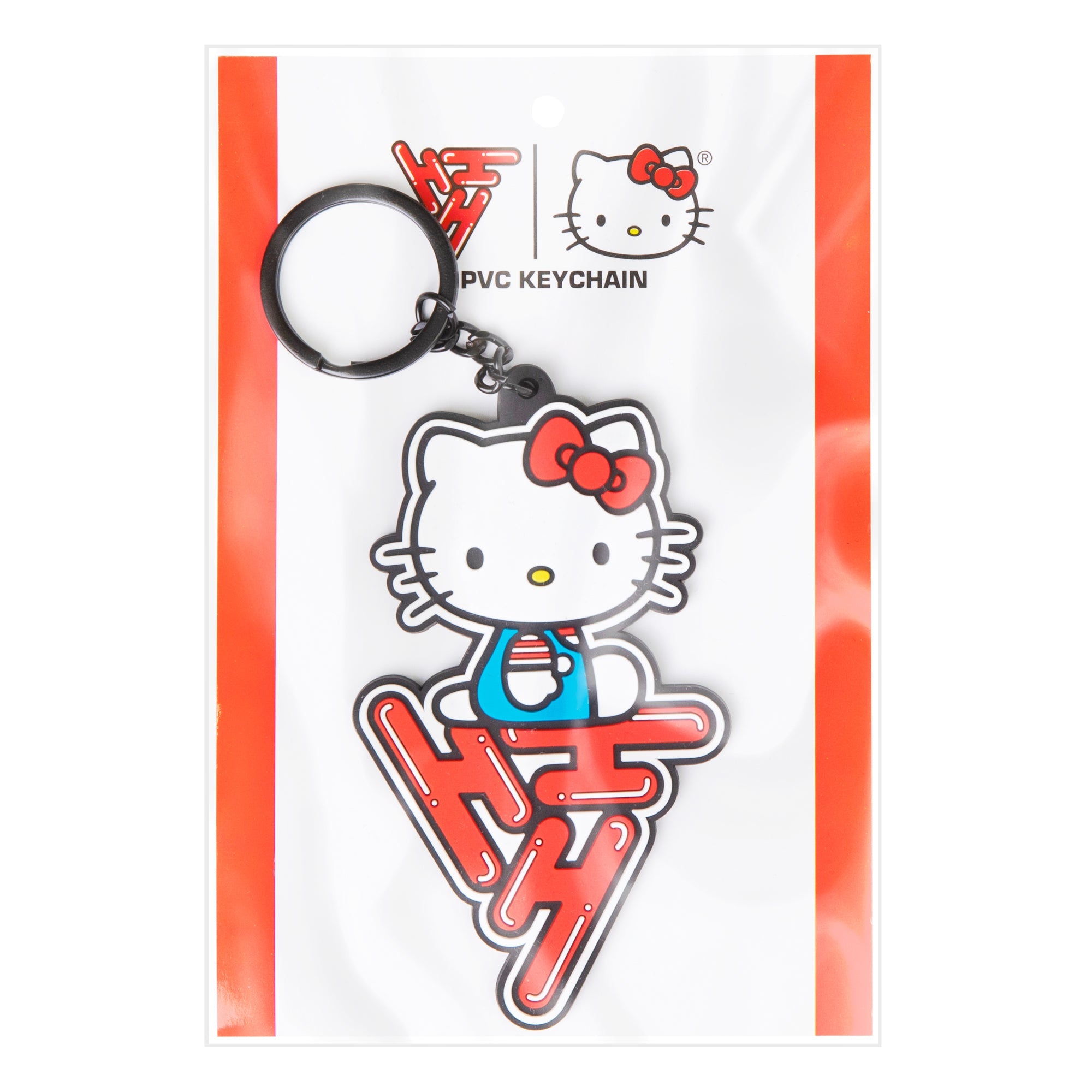 HELLO KITTY SITTING LOGO KEYCHAIN